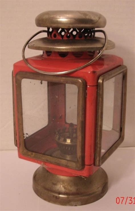 Vintage Hurricane Carriage Style Oil Lantern Red Lamp Kerosene