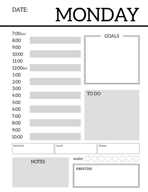 Our microsoft office template works well with other office applications like openoffice, libreoffice and google docs. Daily Planner Printable Template Sheets - Paper Trail Design