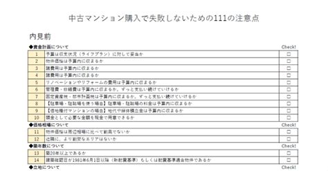 中古マンション購入で失敗しないための111の注意点【チェックリスト付】 中古を買ってリノベーション ひかリノベ 住まいブログ