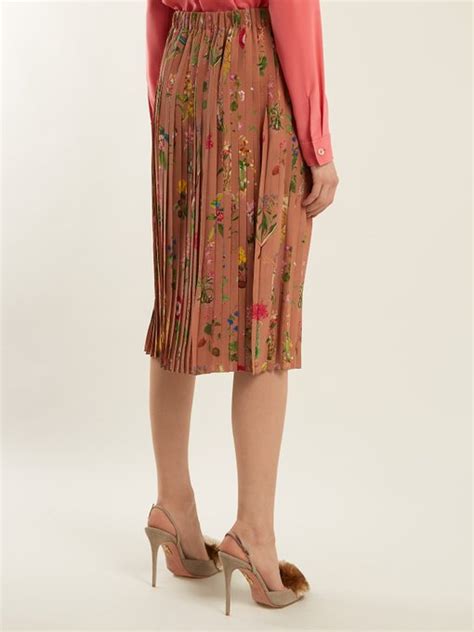 Floral Print Pleated Silk Skirt No 21 Matchesfashion Uk
