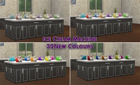 4 Objects From The Cool Kitchen Stuff Pack In 32 New Colours Sims 4 Cc