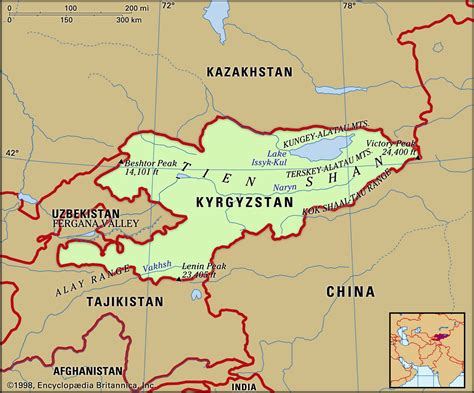 Kirghizistan Carte