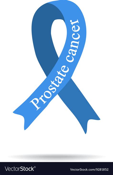 Cancer Ribbon Prostate Cancer International Day Vector Image