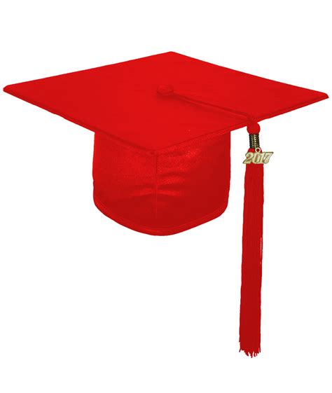 Shiny Red Cap And Gown Elementary School Graduation Set Rs4251465607860