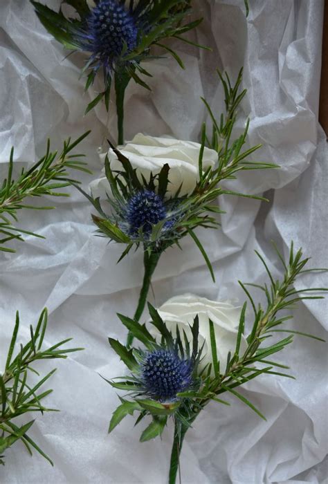 Similar To These But With White Thistles Instead Of Blue And Lavender