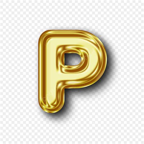 P Letters 3d Images Golden 3d P Letter Png Transparent Design 3d Abc