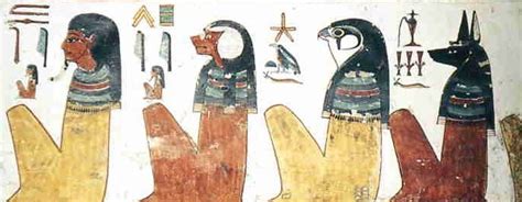 Egyptian Gods Four Sons Of Horus Egyptian Mythology