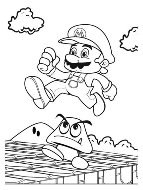 Mario Goomba Coloring Pages at GetColorings.com | Free printable