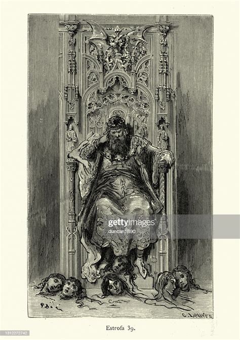 Tyrant King Sitting On Throne Severed Heads At His Feet Medieval