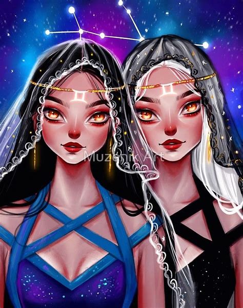 Gemini By Muzenik Art Redbubble Gemini Zodiac Gemini Art