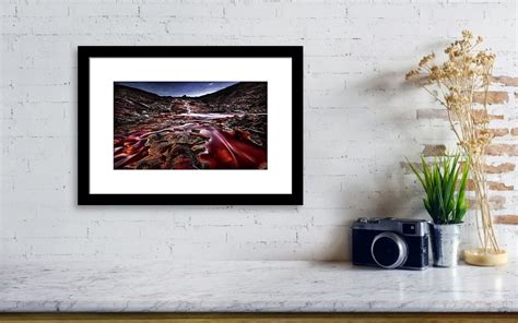 Last Lights In Rio Tinto Iii Red River Framed Print By Jess M Garca