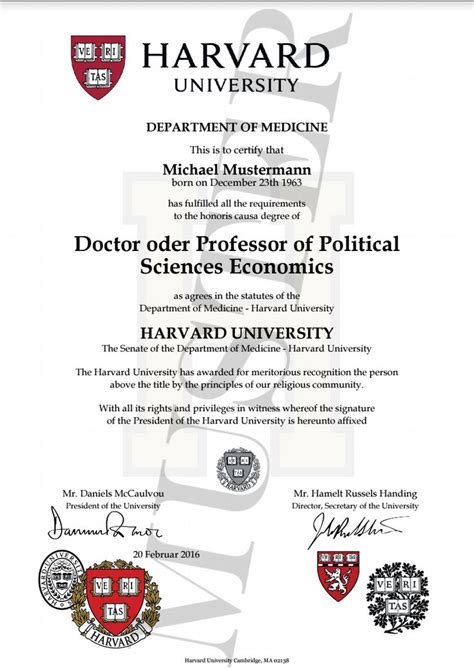 You can find over 140 free online harvard courses through edx, from computer science to history and politics, and even pay to earn a certificate. Doktortitel kaufen Harvard | HONORARY DEGREE CERTIFICATE ...