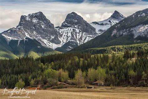 The Three Sisters Mountains In Canmore