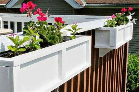 A hidden tray separates the plants from the reservoir, with slits to allow only the roots to reach the water. Hang planter boxes on the railings. You can DIY your own ...