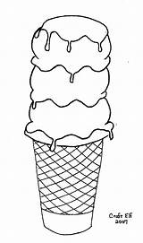 Ice Cream Coloring Cone Printable Snow Template Clipart Templates Wayne Thiebaud Summer Rainy Crafts Cake Sketch Library Cliparts Popular Dondurma sketch template