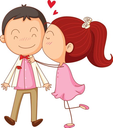 Kissing  Cartoon Download Vector Cartoon Couple Kissing Free