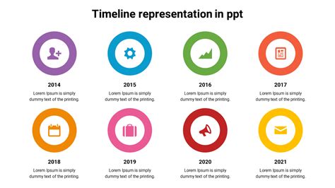 Effective Timeline Representation In Ppt Template Design