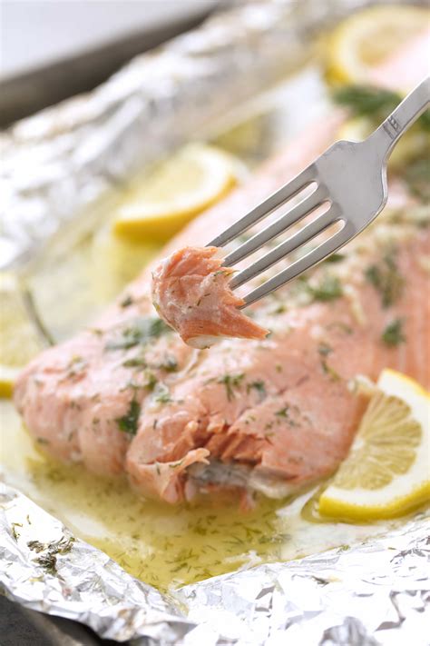 Bake a dressed salmon 6 to 9 minutes per 8 ounces of fish. Easy 5 Ingredient Baked Salmon