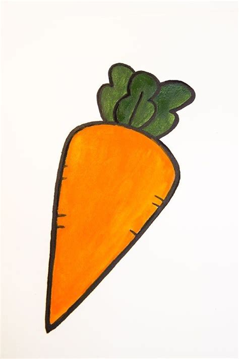 How To Draw Carrot Step By Step Drawings Carrot Drawing Easy Drawings