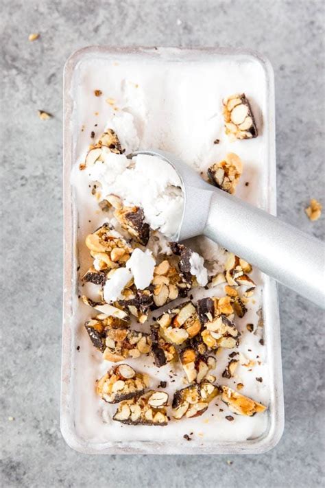 When we talk about ice cream on this blog we tend to talk about a creamy ice cream, generally scooped in balls onto a cone or in a cup. No Churn Coconut Milk Vanilla Ice Cream is made with only four ingredients and is topped with ...