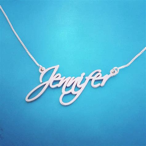 Name Necklace Sterling Silver 925 Victoria Style Script Etsy Name Necklace Silver Name