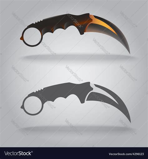 > uses of pinewood derby car templates Karambit sharp knifeClaw shape Royalty Free Vector Image