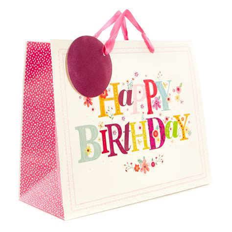 Hilariously simple, this mug features the creepy face of mr. Buy Medium Floral Happy Birthday Gift Bag for GBP 1.29 ...