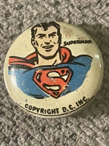 Rare Vintage 1940s Kelloggs Pep Cereal Superman Character Premium Pin