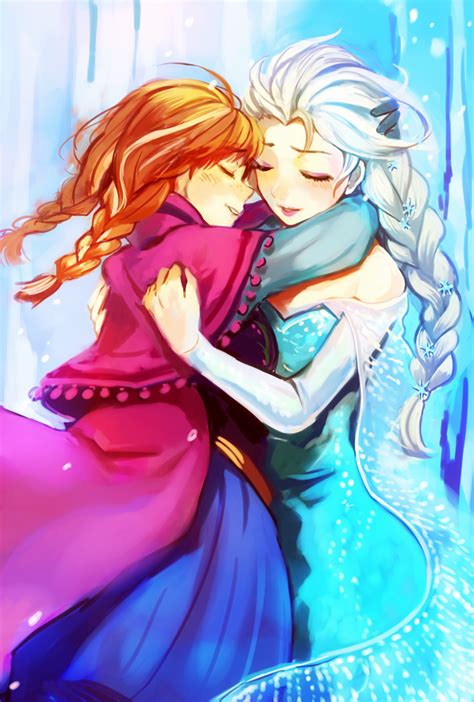Safebooru 2girls Anna Frozen Blonde Hair Braid Closed Eyes Elsa Frozen Frozen Disney Hug