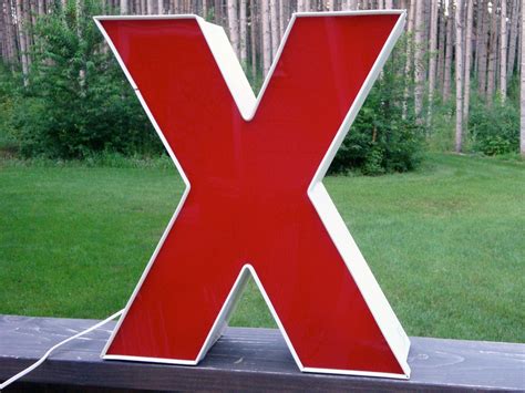Reclaimed metal letter X 18 inch