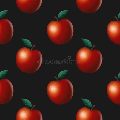 Apples Texture Stock Vector Illustration Of Leaves Autumn 34499871