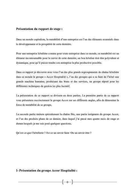 Lettre De Motivation Stage 3eme Hotel