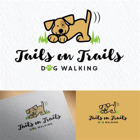 Fun Happy Friendly Dog Walking Business Logo Logo Design Contest