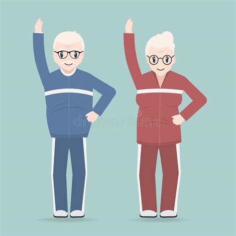 Elderly Exercise Stock Illustrations - 3,098 Elderly Exercise Stock ...