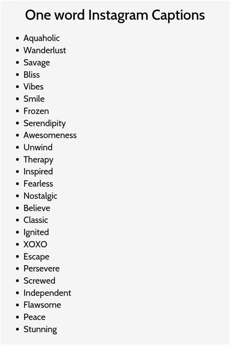 One Word Captions Attitude Caption For Instagram Instagram Captions