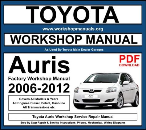 Toyota Auris Workshop Repair Manual Download Pdf
