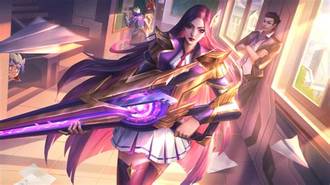 Caitlyn Battle Academia Lol 4k 6660a Wallpaper Pc Desktop