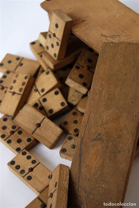 ¿buscas los mejores juegos de mesa clásicos? antiguo domino de madera 28 fichas completo con - Comprar ...
