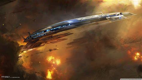 Fond Décran Jeux Vidéo Effet De Masse Espace Véhicule Mass Effect 3 Normandy Sr 2