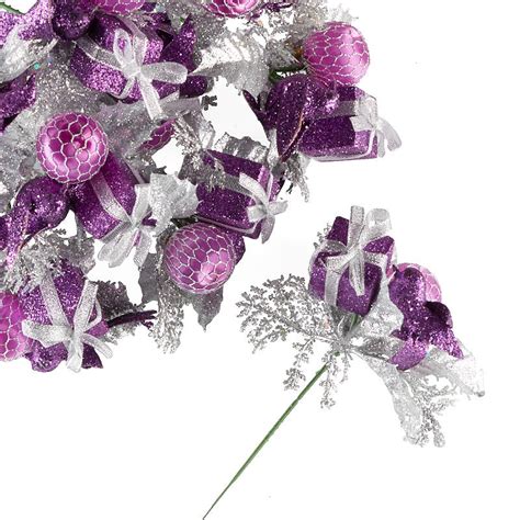 Shop wayfair for the best christmas floral picks. Purple Gift and Ornament Christmas Floral Picks - Picks ...