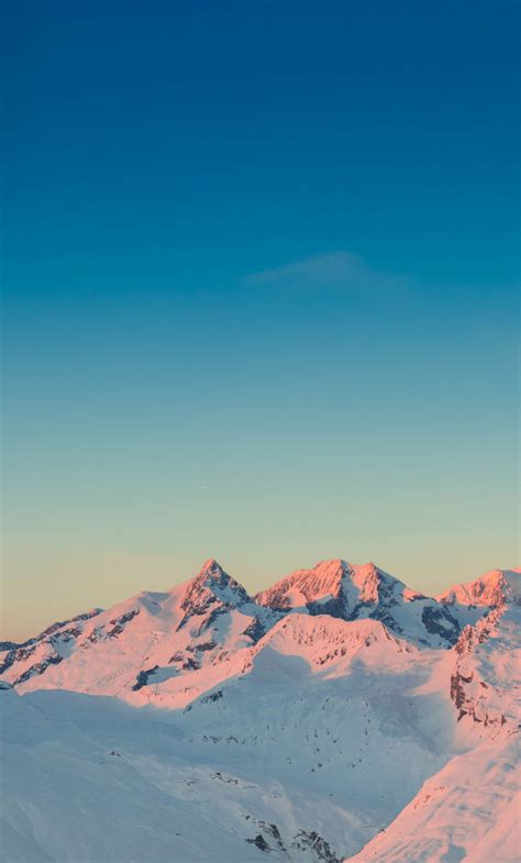 Download 1280x2120 Wallpaper Sunset Horizon Clean Sky Glacier