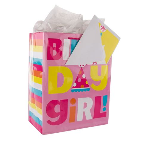 6pc Hallmark Kids Birthday T Bag Set Complete Large Bags Tissue