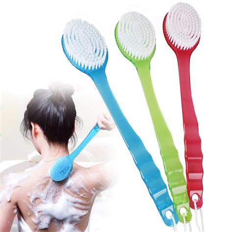 Eeekit 142 Plastic Back Scrubber Soft Shower Brush With Long Handle For Exfoliating And Massage