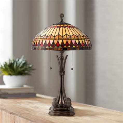 Shop online for all your home improvement needs: Western Place Tiffany-Style Table Lamp - #85267 | Lamps Plus