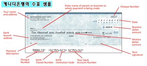 Determining which cheque printing company to hire is a significant undertaking. 이민/취업/유학/학교 > 정착123 > 캐나다 은행의 수표에 대한 설명 및 은행 계좌번호 알아내기