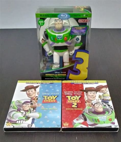 Toy Story 1 2 3 Blu Ray And Dvd Lot Special Edition Slipcovers Target