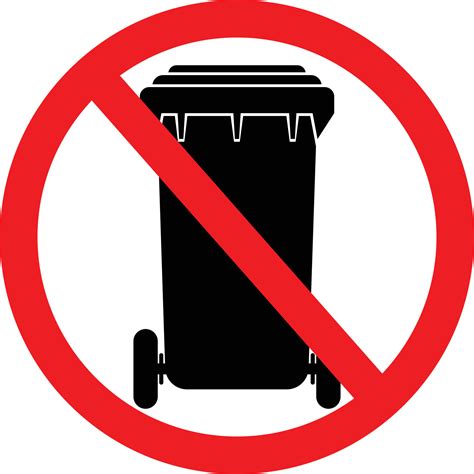 Do Not Throw Rubbish Symbol Don T Throw Garbage Icon Vector
