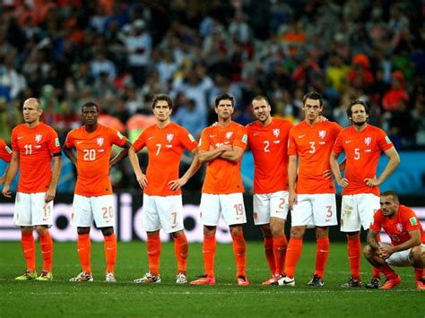 Team Players Netherlands 2014 Fifa World Cup Football 32x24 Wall Print