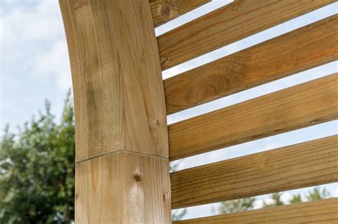 Arched trellis designs can be crafted from unstained. Contemporary garden arch | Grange Fencing