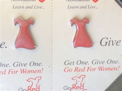 American Heart Association Red Dress 2 Pins Go Red For Women Macys